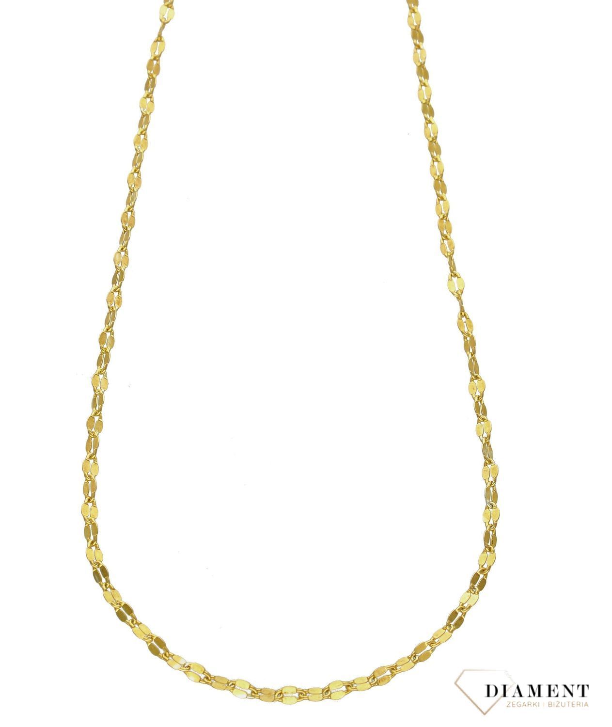 Łańcuszek blaszki srebrny pozłacany w kolorze złotym DIA-LAN-4972Z-925 2mm (1).jpg